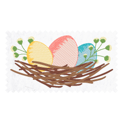 Basket with easter Eggs
