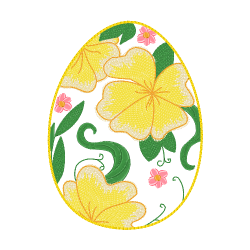 Easter egg - Yellow flowers